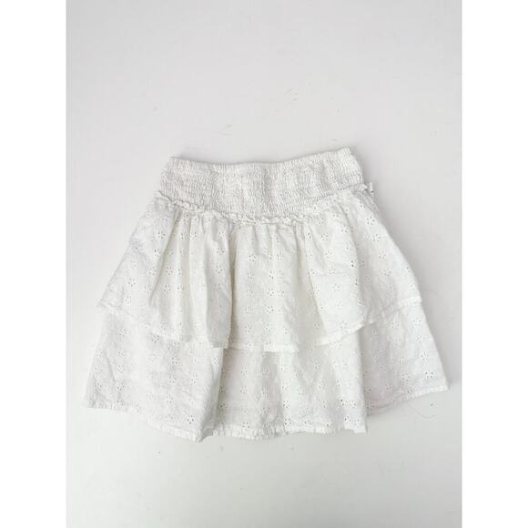 Meet Me There White Tiered Mini Skirt - Size S/M - Picture 3 of 7